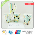 Taza de café de encargo de la taza de cerámica de la forma de V de la promoción con la impresión